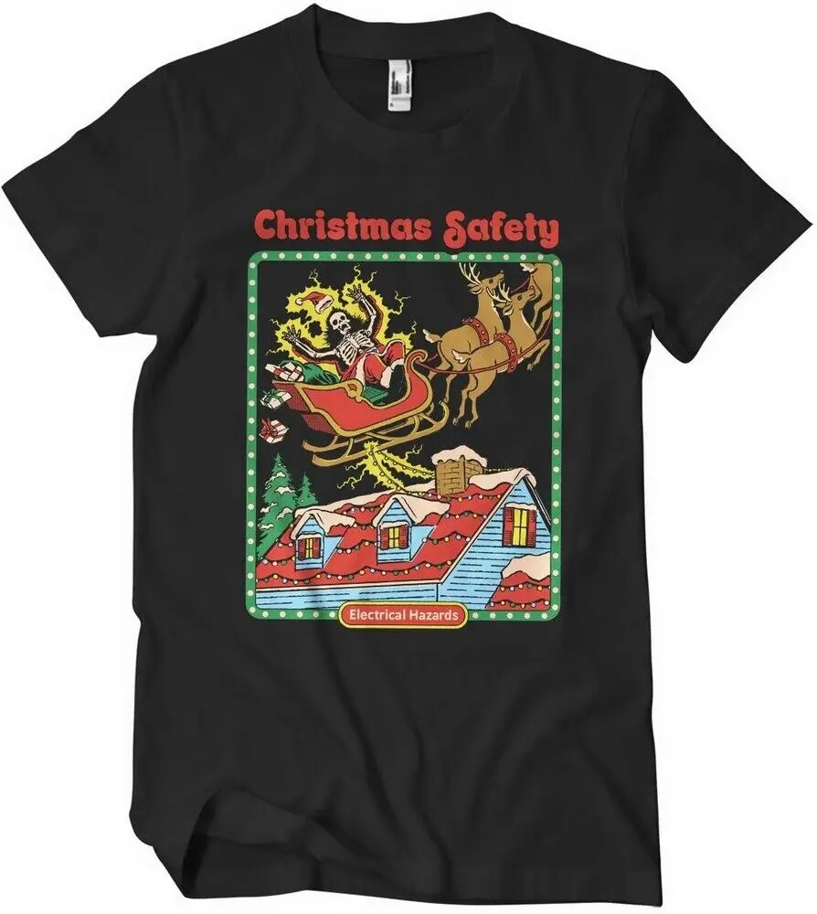 Steven Rhodes Christmas Safety T-Shirt Black0