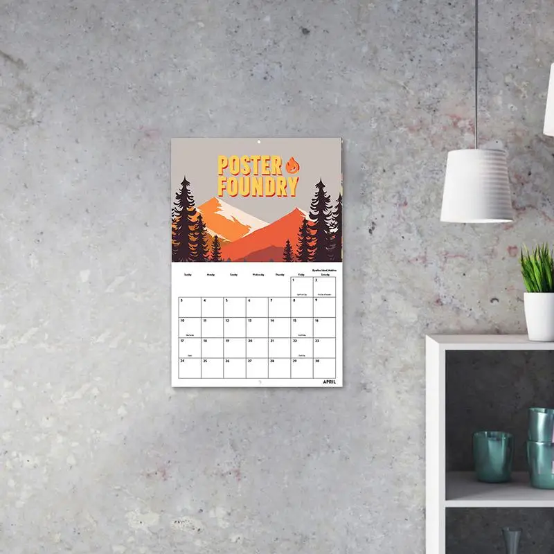 12-месечен природен календар 2024 Национални паркове Стенен календар Подаръци Месечен стенен календар с красиви живописни снимки на Америка1