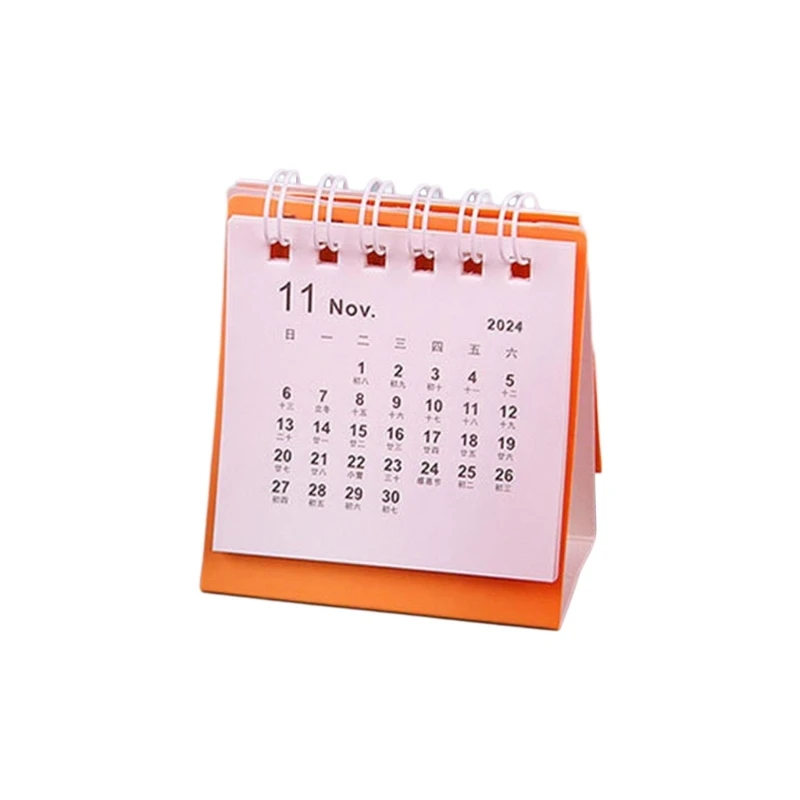 2024 Мини настолен календар Месечен календар Планировчик от септември 2023 г. до декември 2024 г., Коледен настолен календар JIAN1