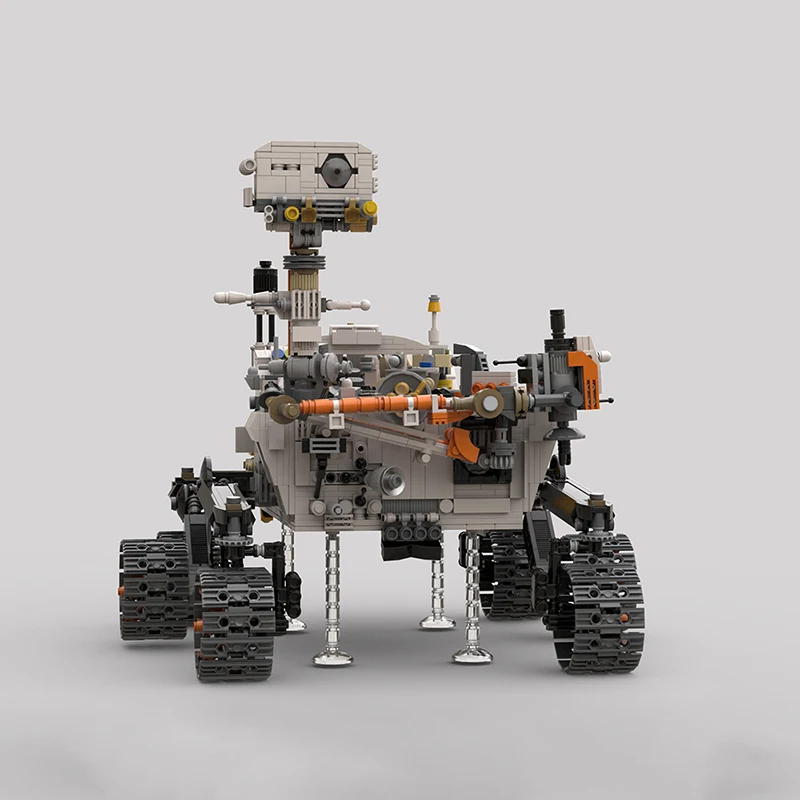 BuildMoc 2023 Ново постоянство Марс Роувър градивни блокове Комплект Америка Космически изследвания Тухли Идея играчки Детски подаръци за рожден ден1