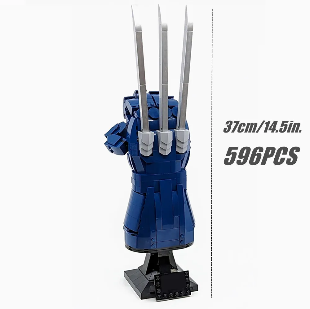 Disney Adamantium Claws X-Men Logan Wolverine Heroes Avenger Weapons Toys Model Building Block Bricks Kid Gift1