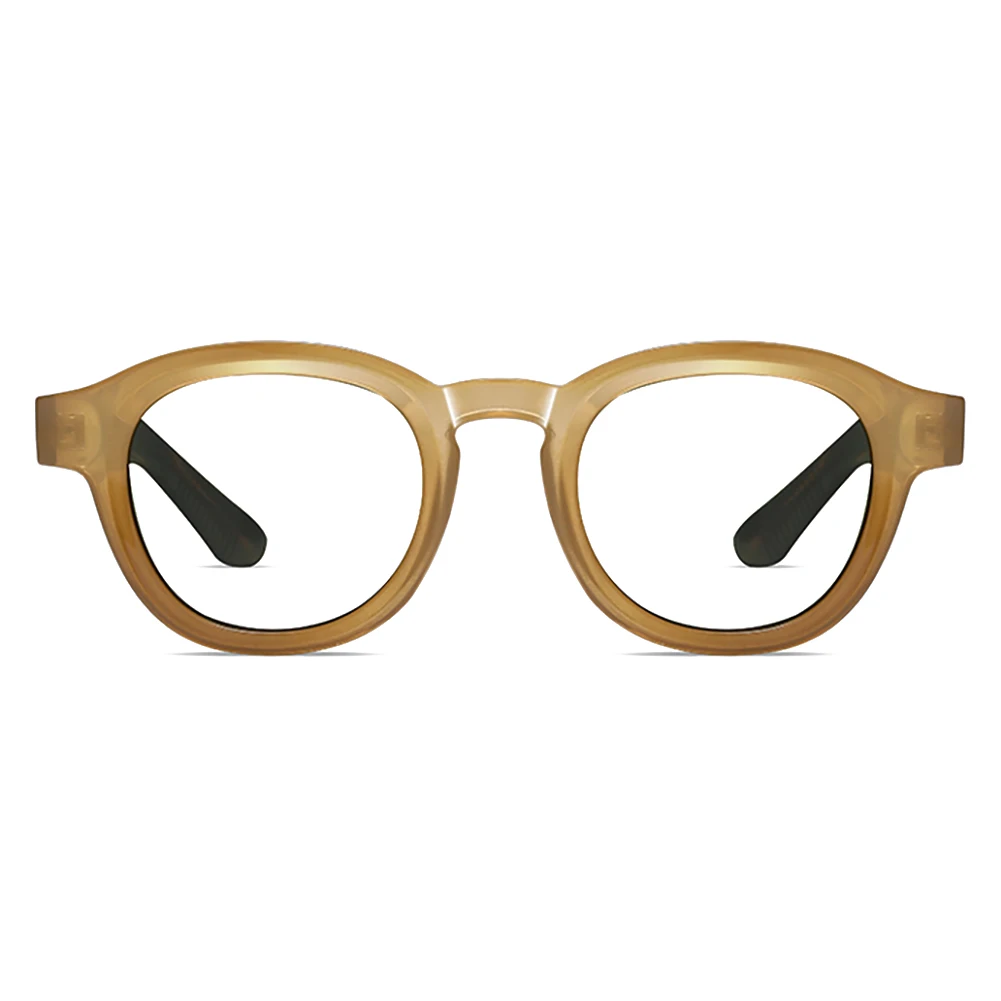 Peekaboo кръгли очила рамка жени ясно обектив унисекс анти синя светлина очила за мъже кафяв леопард мъжки ацетат аксесоари1