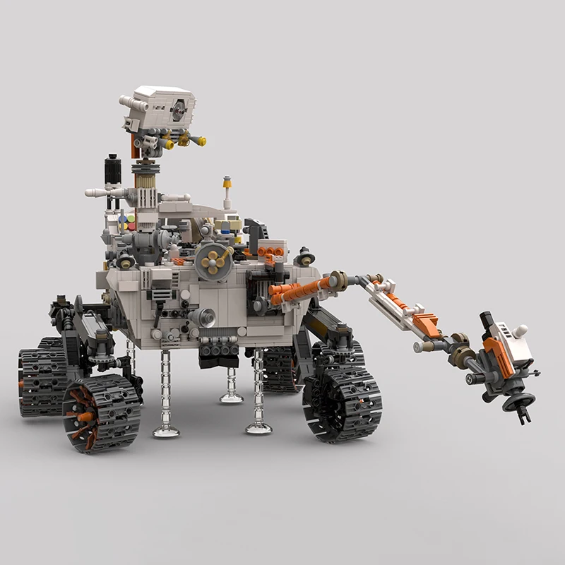 BuildMoc 2023 Ново постоянство Марс Роувър градивни блокове Комплект Америка Космически изследвания Тухли Идея играчки Детски подаръци за рожден ден2