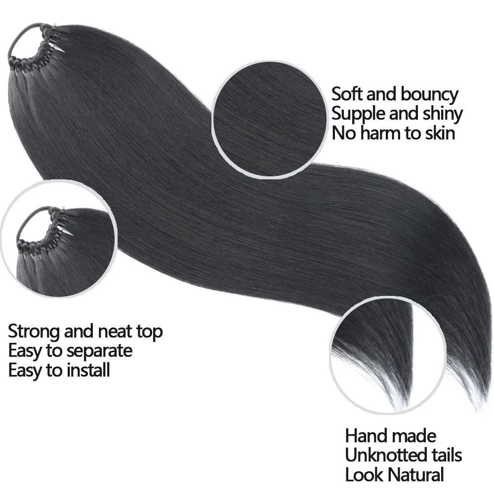 MISSQUEEN синтетичен 24 инчов конска опашка коса разширения висока температура устойчиви конска опашка подходящ за ежедневно носене от жени2