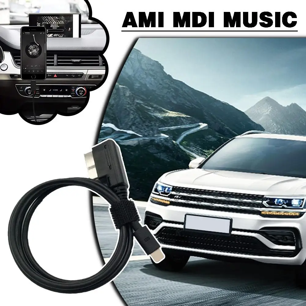 За Audi За VW MMI MDI интерфейс музикален адаптер AMI аудио кабел съвместим за Iphone X 8 7 6S 6Plus авточасти A1E2 N9N02