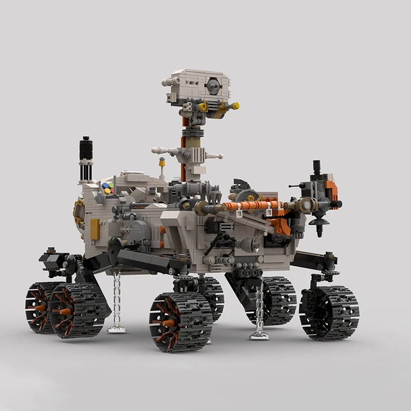 BuildMoc 2023 Ново постоянство Марс Роувър градивни блокове Комплект Америка Космически изследвания Тухли Идея играчки Детски подаръци за рожден ден3