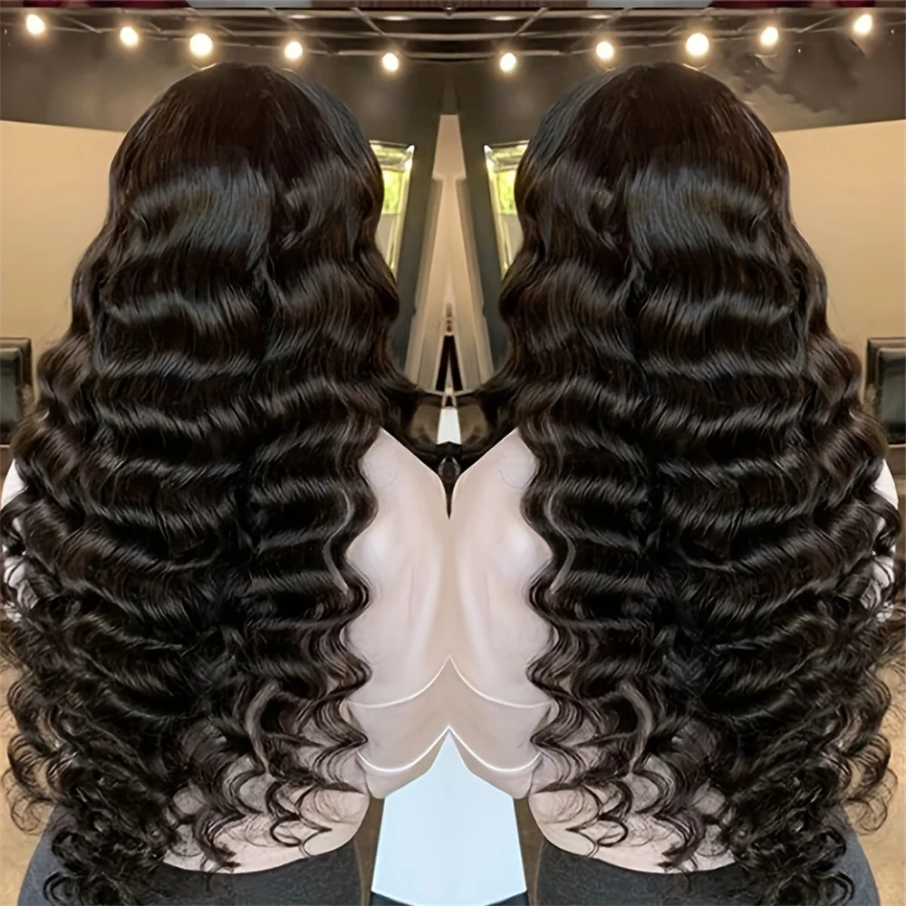 Loose Deep Wave 4x4 HD дантела отпред перука за човешка коса бразилски за жени къдрава вода вълна перуки човешка коса без лепило перука3