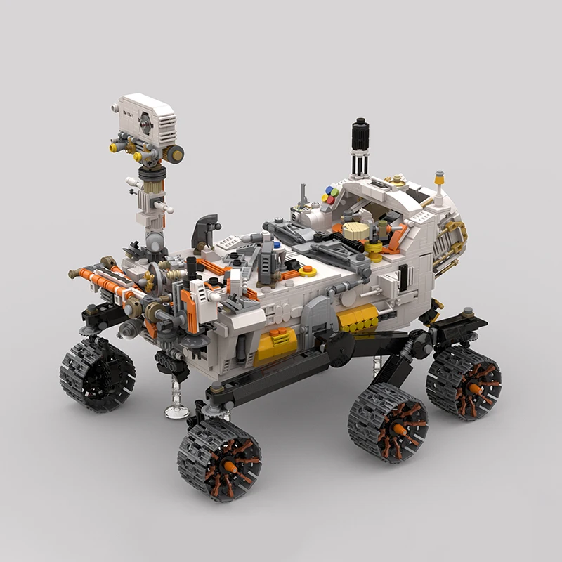 BuildMoc 2023 Ново постоянство Марс Роувър градивни блокове Комплект Америка Космически изследвания Тухли Идея играчки Детски подаръци за рожден ден4