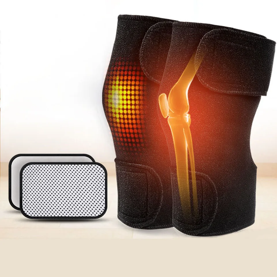 1 чифт турмалинови самонагряващи се наколенки магнитна терапия наколенка облекчаване на болката артрит скоба подкрепа патела коляното подложка5