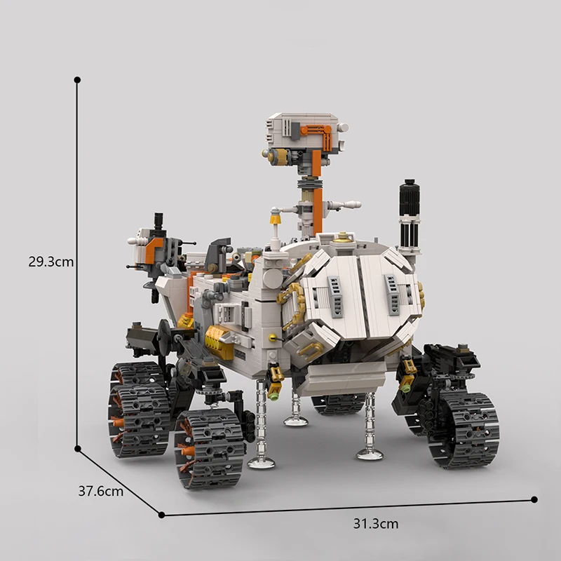 BuildMoc 2023 Ново постоянство Марс Роувър градивни блокове Комплект Америка Космически изследвания Тухли Идея играчки Детски подаръци за рожден ден5