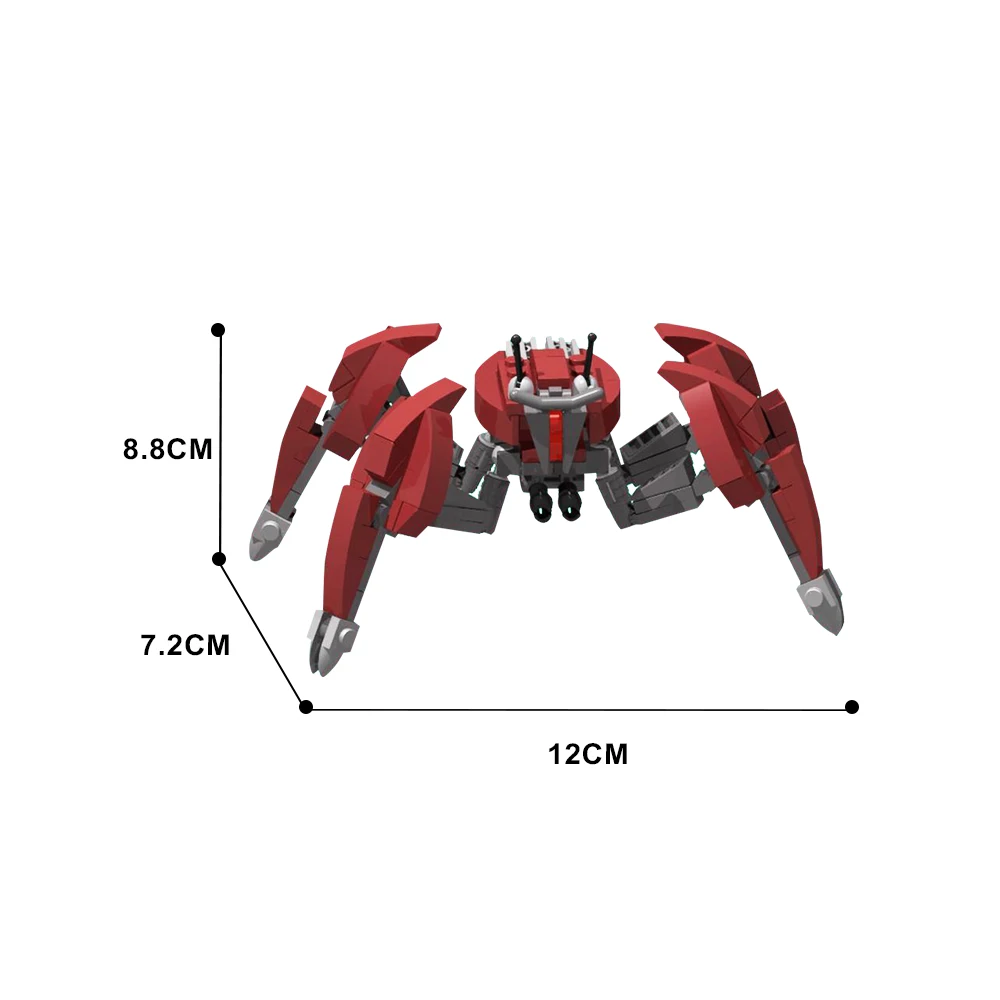 MOC 140539 LM-432 Дроид за раци 4-крака Бойни роботи Градивни блокове Механични животински раци тухли играчки и детски подаръци5