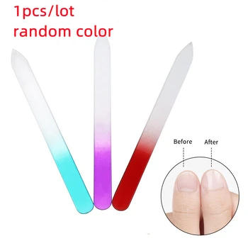 1Pcs кристално стъкло пила за нокти мода маникюр полиране лента нокти изкуство инструменти трайни неповредени нокти пила за нокти