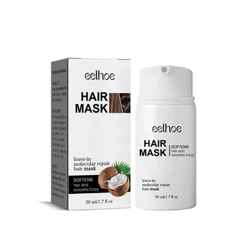 50ml Eelhoe маска за коса Ремонт на косата маниакална и гладка нежна и блестяща хидратираща и подобряваща боядисване и къдрене мека грижа за косата