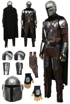 Din Djarin Cosplay Battle Armor Mask Movie Bounty Hunter 2 Комплект костюми Хелоуин карнавален костюм за маскировка Мъже Възрастни