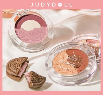Judydoll печени трицветни бисквити цвят съвпадение сенки палитра матов преносим дълготраен водоустойчив грим за очи козметични