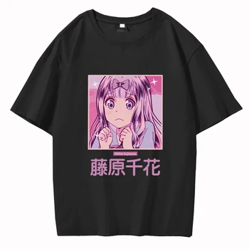 Kaguya Sama Любовта е война Chika Fujiwara T Shirt Японски аниме тениски Мъже 100% памук графити Унисекс тениски извънгабаритни върхове женски