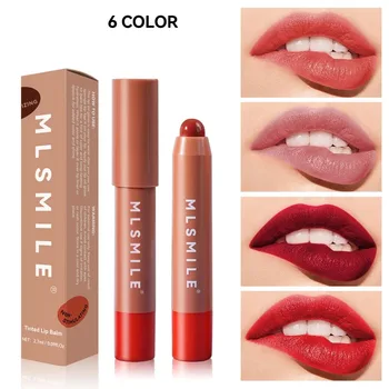 Matte Velvet Nude Lipstick Pencil Pigments Makeup Waterproof Long Lasting Profissional Lip Tint Make Up 12 Colors Sexy Red Brown
