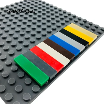 Smartable насипни плочки 1x4 с Groove плоски шипове строителни блокове MOC части играчка за деца съвместими големи марки 2431 800pcs / партида