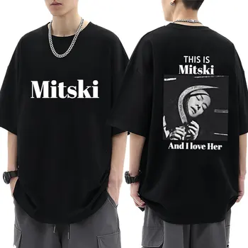 This Is Mitski and I Love Her Graphic T Shirt Music Album Cover Tees Men Women Fashion Loose Cotton Casual Tshirt Streetwear Y2K
