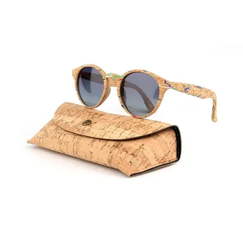 Висококачествени овални дървени бамбукови зърна поляризирани слънчеви очила с калъф Модни жени Мъжки нюанси Дървени слънчеви очила Gafas De Sol