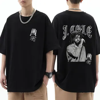 Рапърът J Cole Hip Hop Print T Shirt Fashion Vintage Men Women Oversized Cotton Casual Harajuku Trendy T Shirts Streetwear Tops