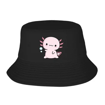 Сладък Axolotl поздрав кофа шапка Панама за деца Боб шапки мода рибар шапки лято плаж риболов унисекс шапки