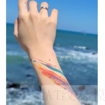 Фалшиви татуировки за жени на едро Hotwife лято цвят мастило цвят татуировка стикери Tatto водоустойчив стикер сладък фестивал Art Tatoo